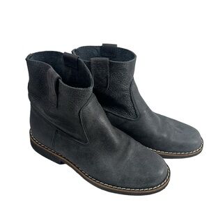 Roots Tribe Boots Dark Grey nubuck leather booties soft  pull on sz 7